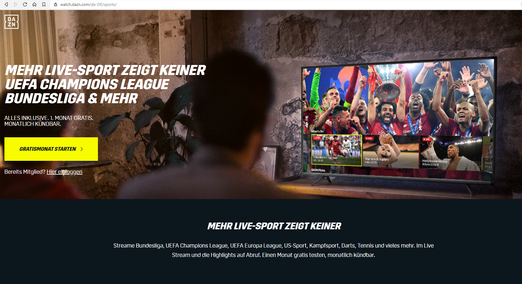 Dazn Anmelden