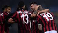 Milan celebrating Milan Crotone Serie A
