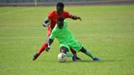 Kotoko captain Amos Frimpong and Bechem's Emmanuel Owusu
