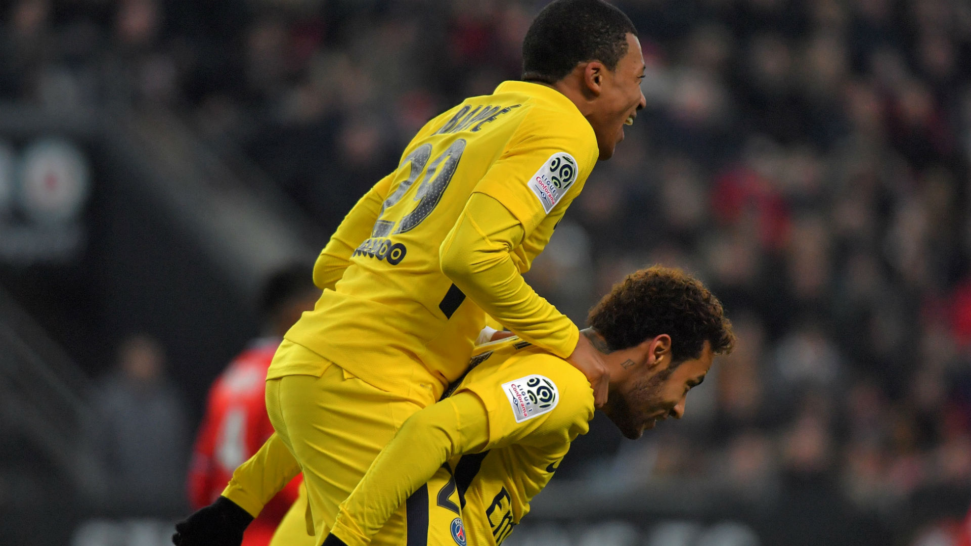   Neymar and Mbaba Paris Saint-Germain 