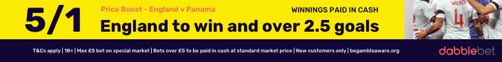 England v Panama new dabblebet customer offer footer