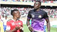 Kenya and Harambee Stars players Patrick Matasi and Francis Kahata.