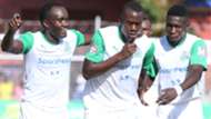 Gor Mahia defender Haroun Shakava celebrates