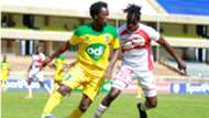 Kevin Kimani of Mathare United v Idah Khakali of Kakamega Homeboyz.j