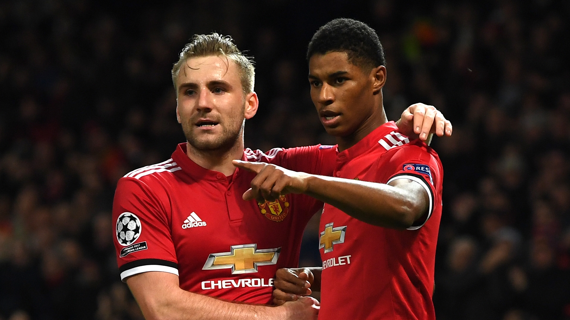 Luke Shaw, Marcus Rashford, Man Utd