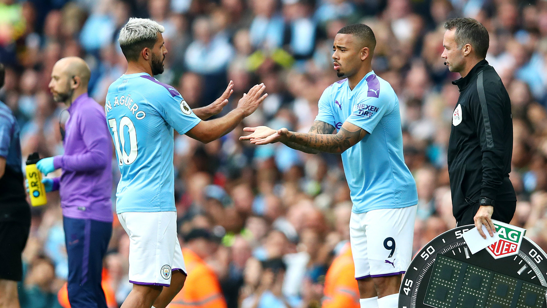 Sergio Aguero Gabriel Jesus Manchester City 2019-20