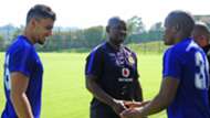 Lorenzo Gordinho, Steve Komphela and Willard Katsande of Kaizer Chiefs