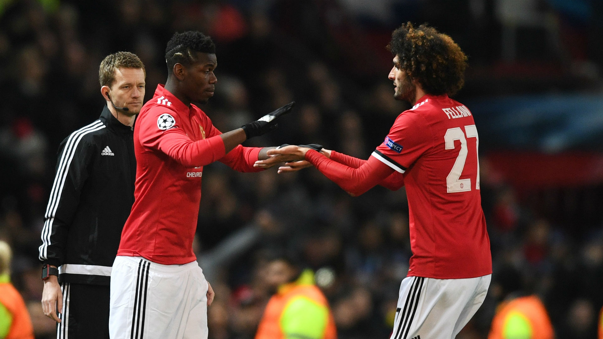 Paul Pogba Marouane Fellaini Manchester United Champions League