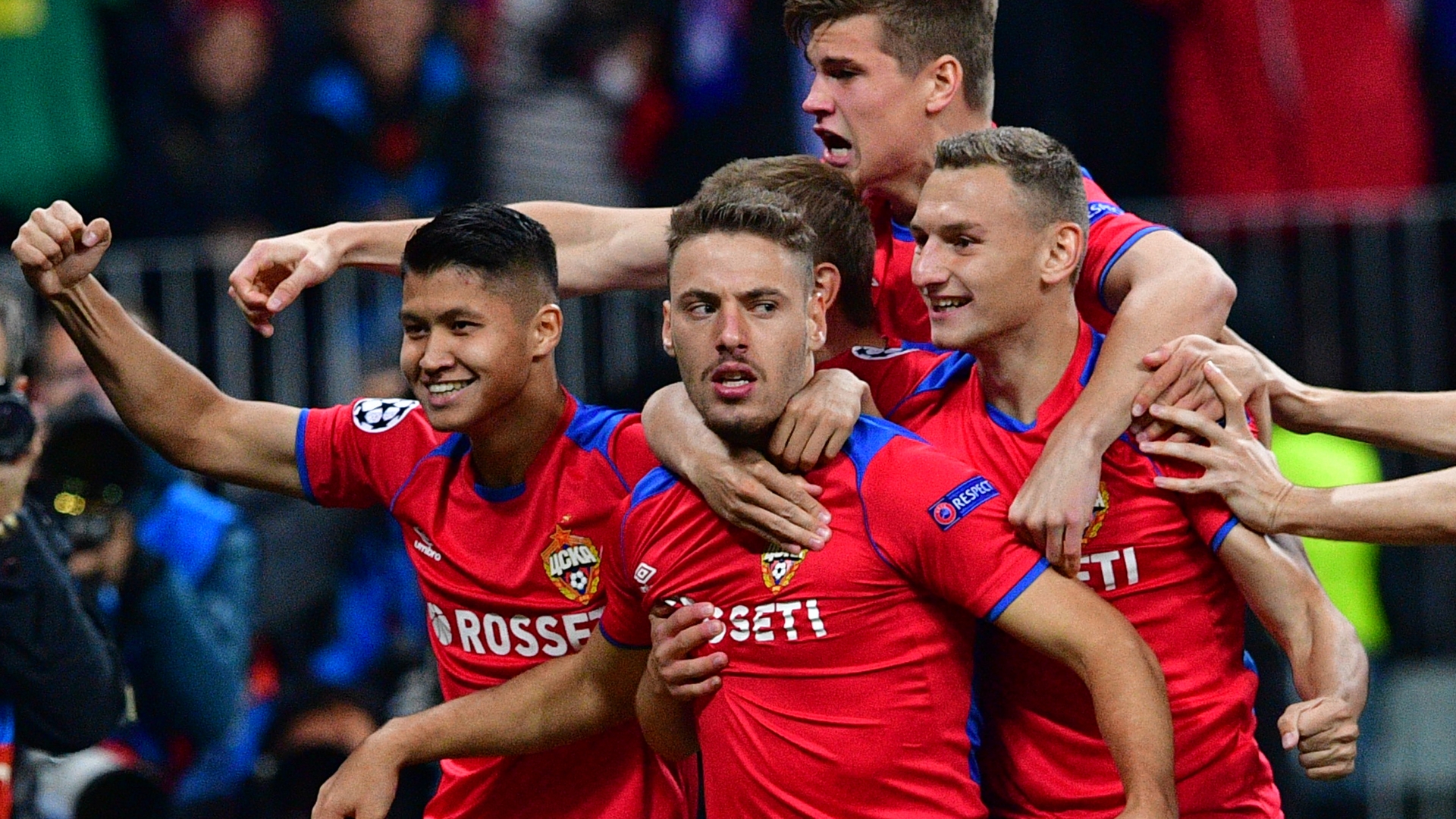 CSKA celebrate vs Real Madrid