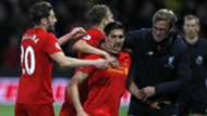 Emre Can Adam Lallana Jurgen Klopp Liverpool