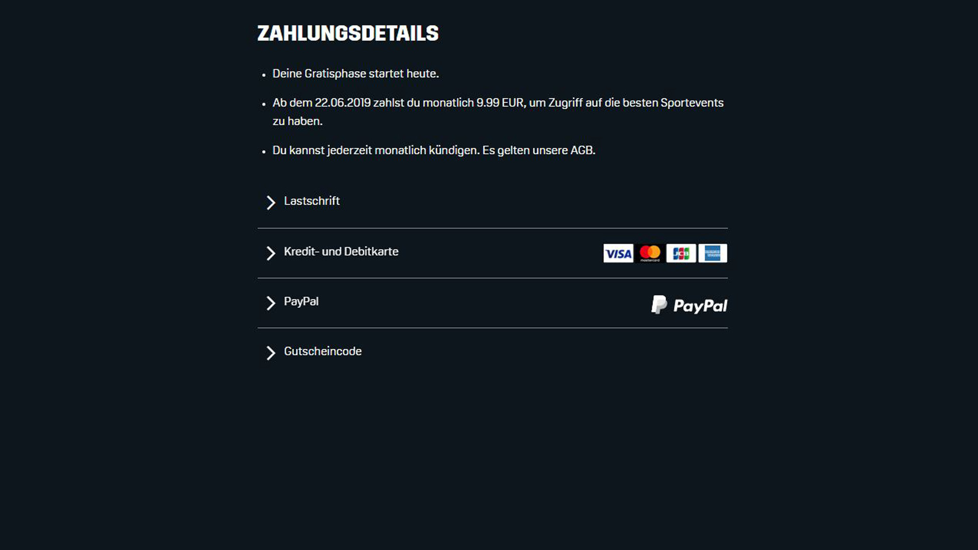 Dazn Zahlungsmethode Dazn Zahlungsmethode