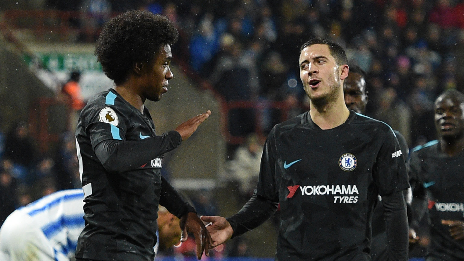 Chelsea vs Huddersfield Willian Hazard