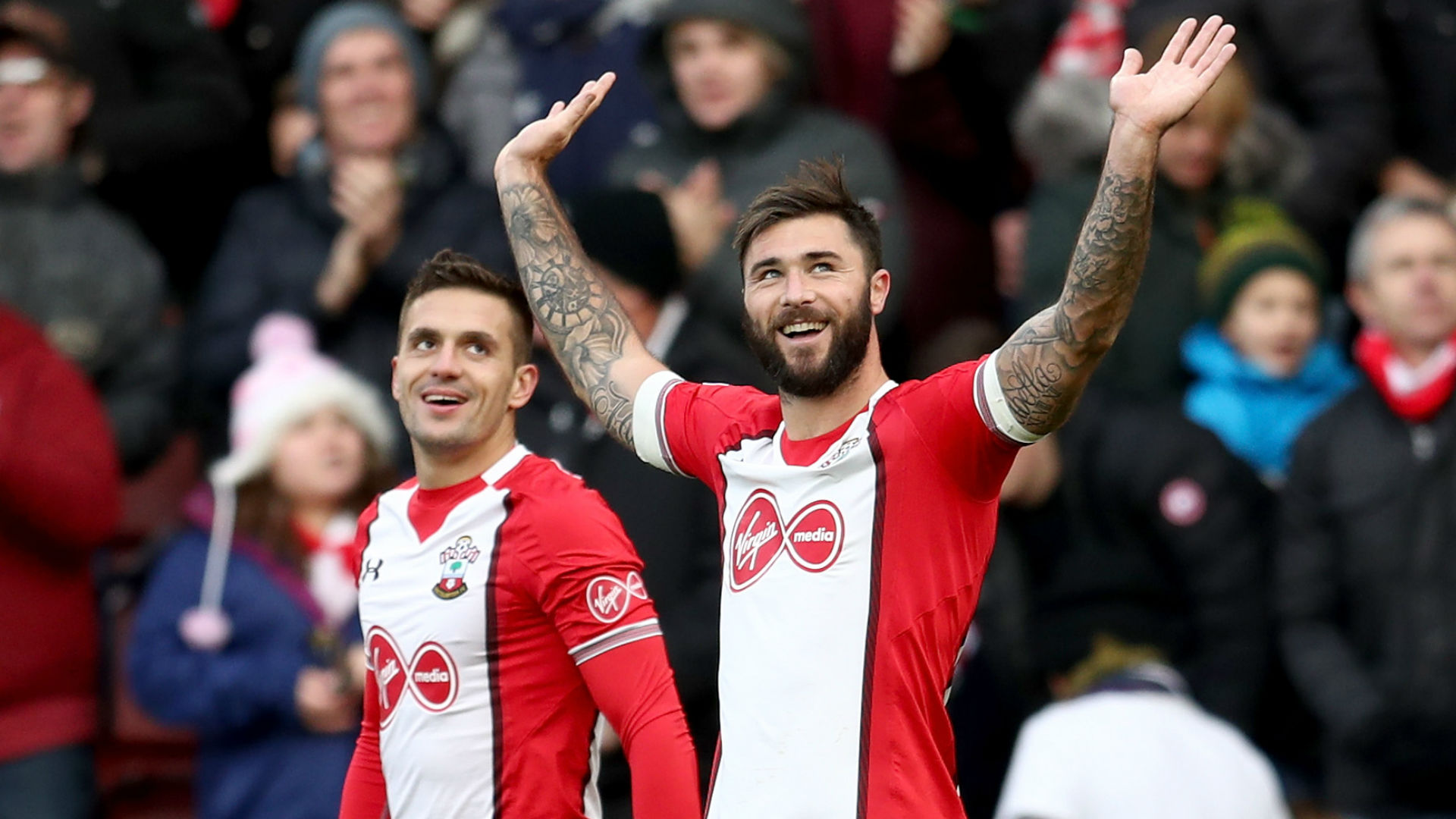 Dusan Tadic Charlie Austin Southampton 261117