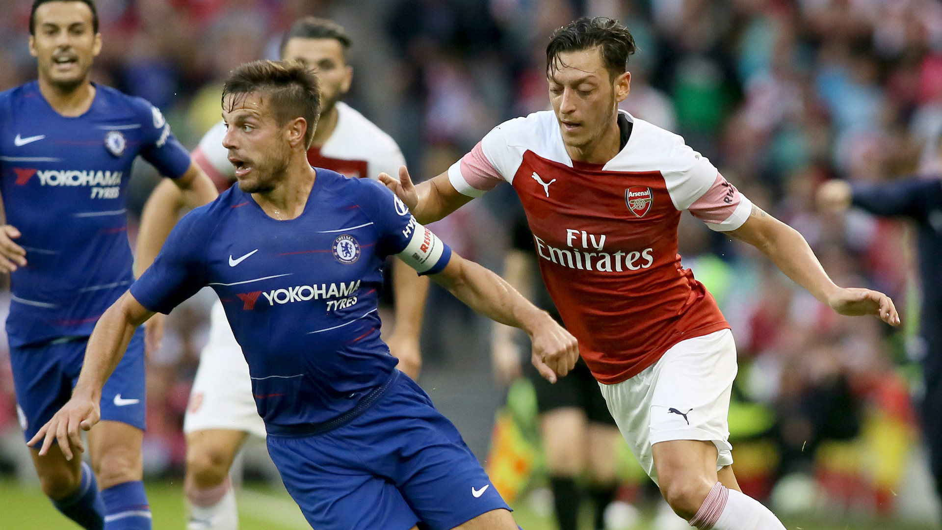 Cesar Azpilicueta Mesut Ozil Arsenal Chelsea 2018-19