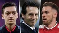 Mesut Ozil Unai Emery Aaron Ramsey Arsenal GFX