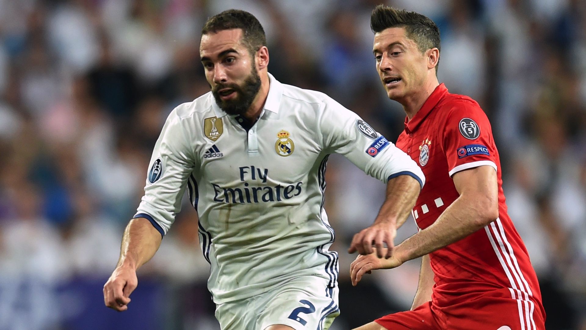 Dani Carvajal Robert Lewandowski Real Madrid Bayern Munich UCL 18042017