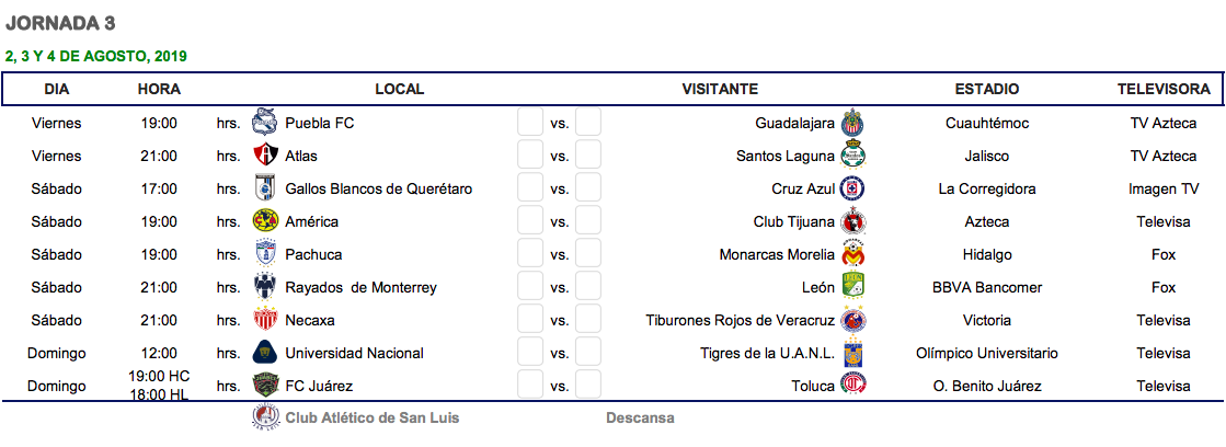 Cuál Es El Calendario Del Apertura 2019 De La Liga MX | Goal.com