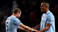 Pablo Zabaleta Vincent Kompany Manchester City