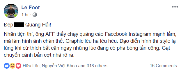 Phản ứng đạo diễn hình trận Lào - Việt Nam 2