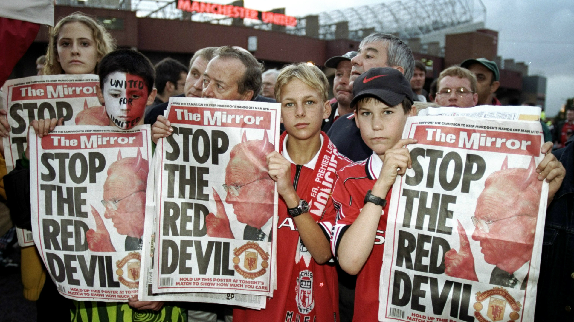 Manchester United Rupert Murdoch protest