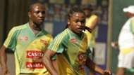 Teko Modise and Siphiwe Tshabalala South Africa training