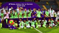 Nigeria players celebrate after winning the Acon 2019 Third place play-off