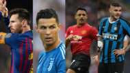 Messi, Cristiano, Sánchez, Icardi