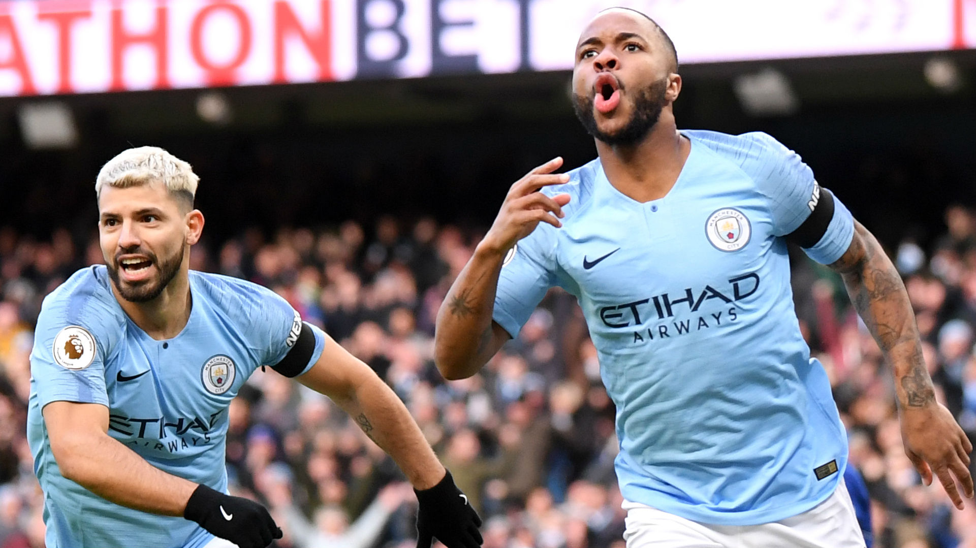 Sergio Aguero Manchester City Raheem Sterling