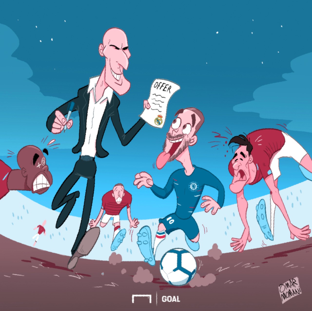 Goal's Cartoon Corner the best football sketches from Omar Momani