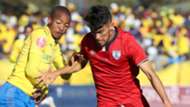 Thapelo Morena, Sundowns, & Yusuf Jappie, Free State Stars, May, 2019