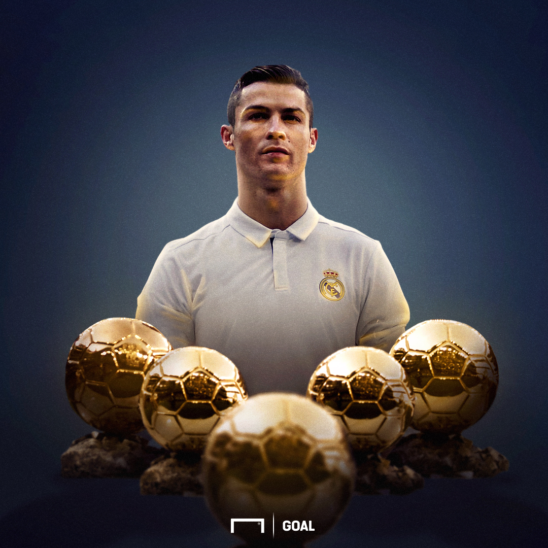 Image result for CRISTIANO RONALDO WINS FIFTH BALLON D'OR TO EQUAL LIONEL MESSI