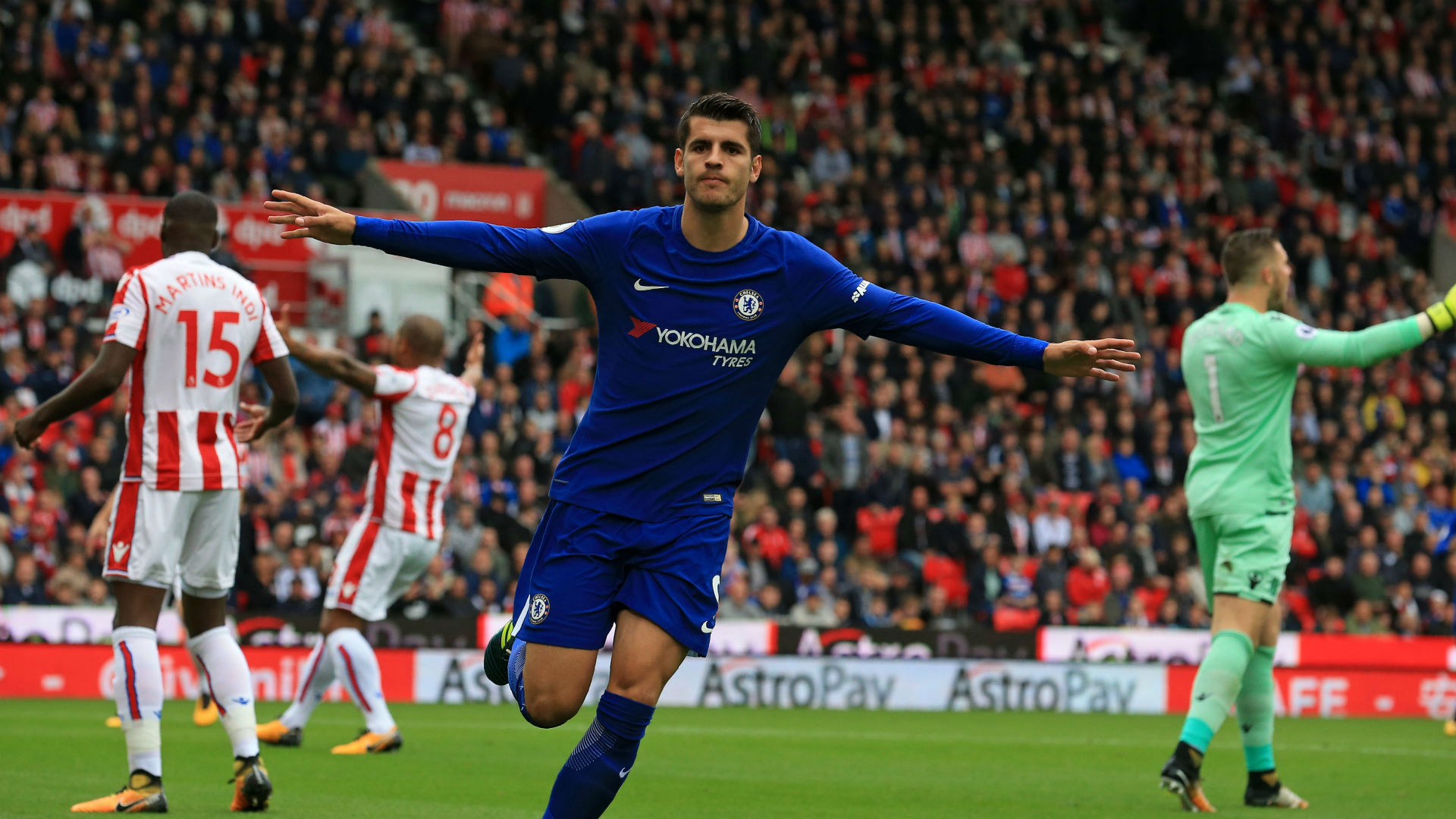 Alvaro Morata Chelsea Stoke 230917