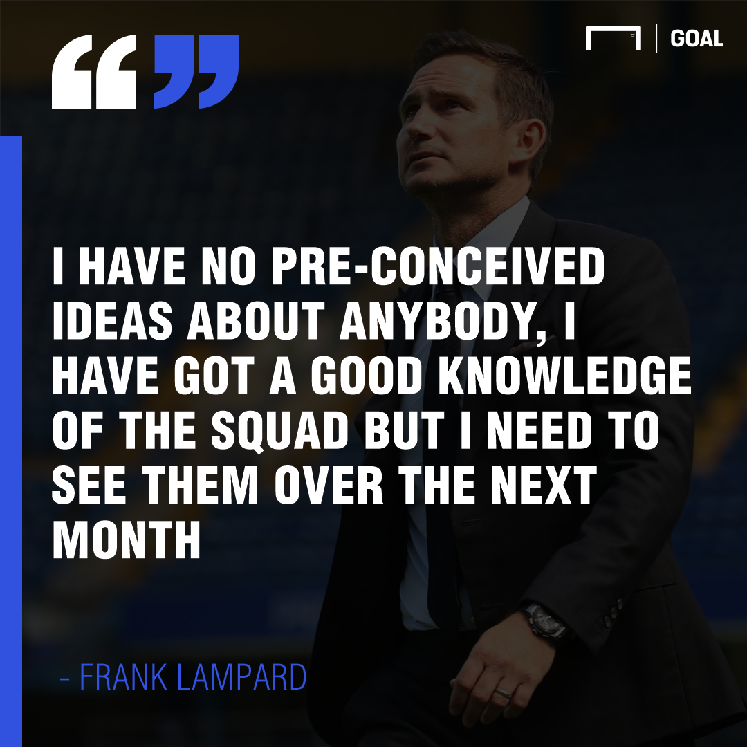 Frank Lampard: 'I have no pre-conceived ideas' - Chelsea players will