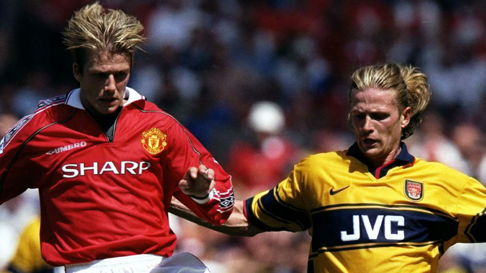 David Beckham Manchester United Emmanuel Petit Arsenal 1998