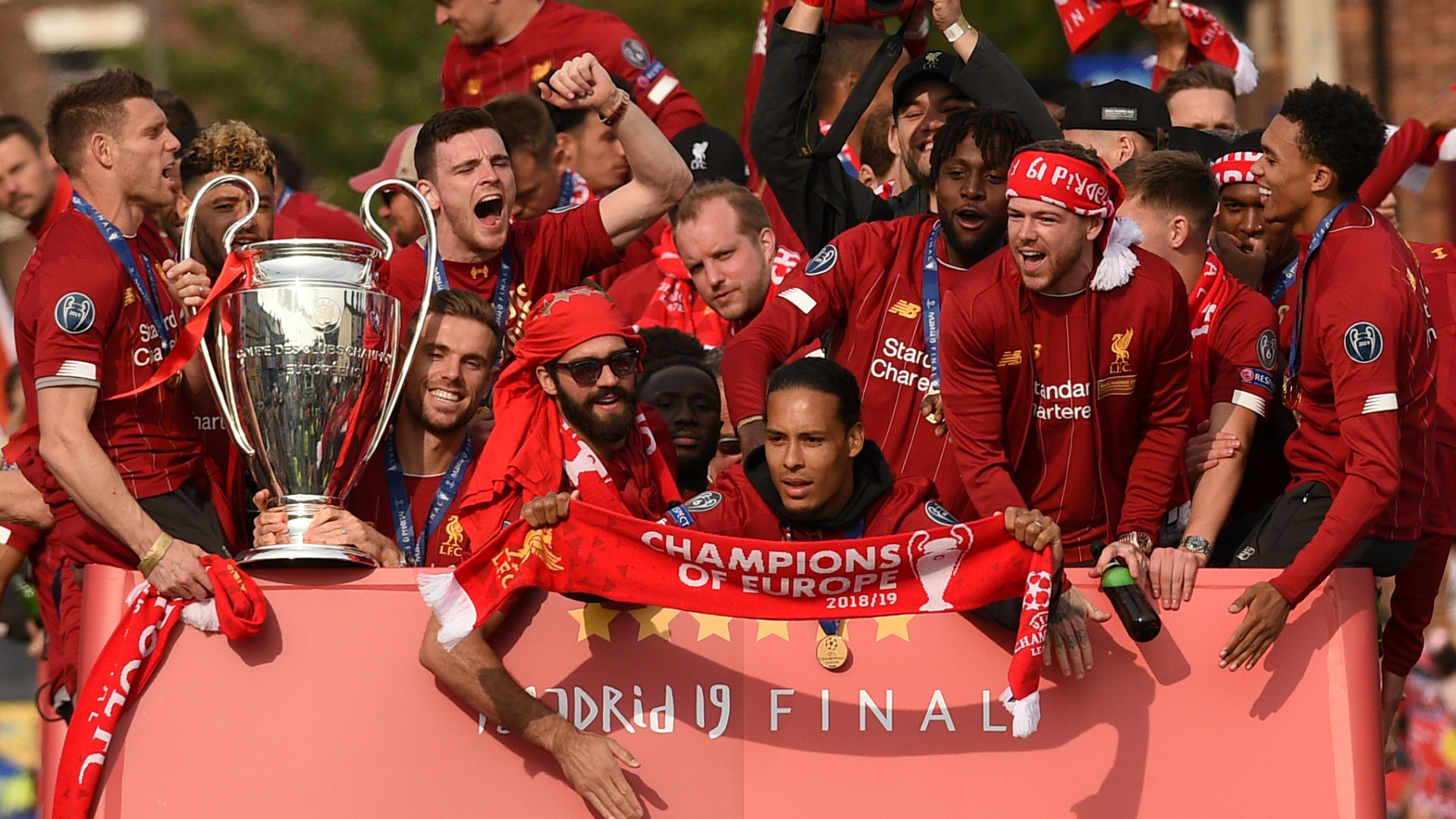 Liverpool Celebrate Champions League Victory With Open-top Bus Parade ...