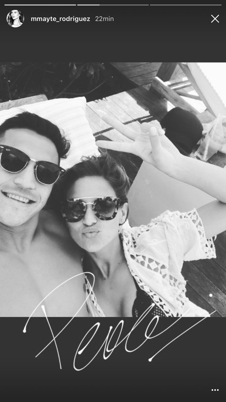Mayte Rodríguez y Alexis Sánchez