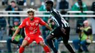 Montpellier winger Keagan Dolly against Angers