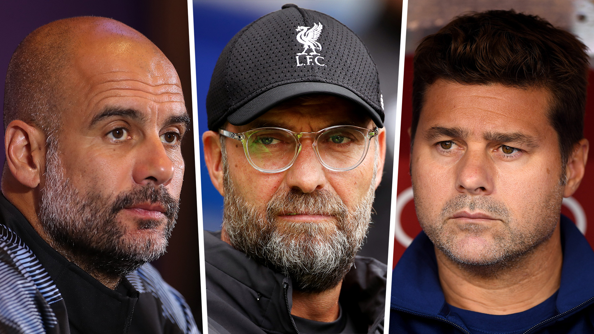 Pep Guardiola Jurgen Klopp Mauricio Pochettino