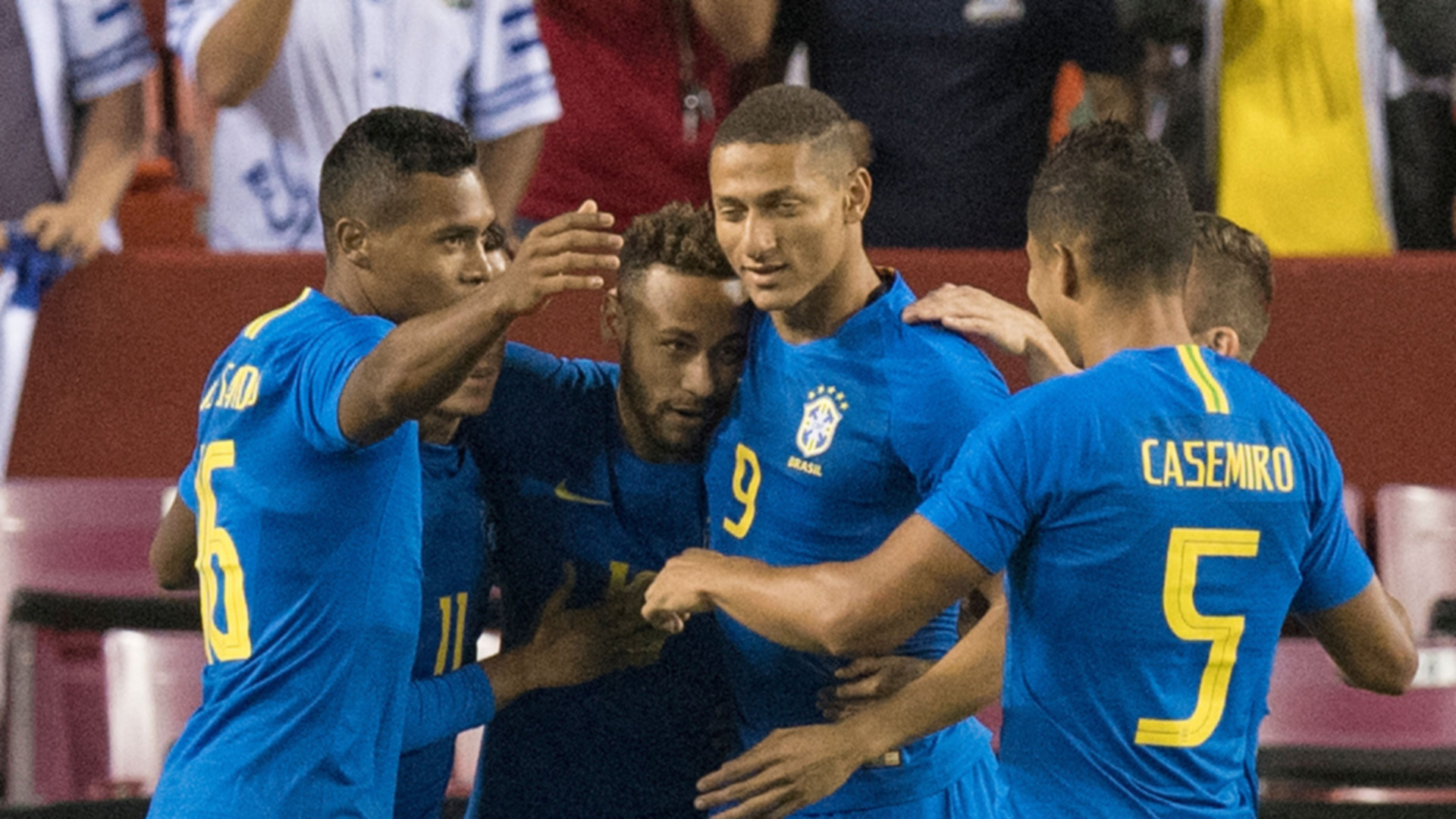 Neymar Richarlison Alex Sandro Casemiro Brazil El Salvador Friendly 11092018