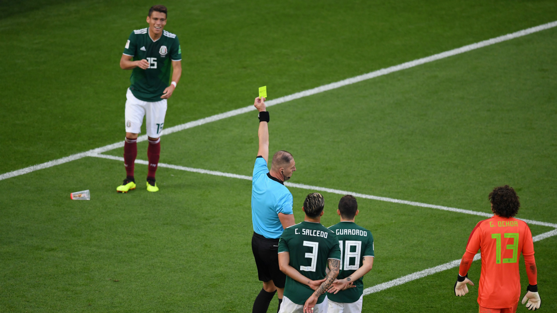  Hector Moreno Mexico Referee Nestor Pitana 