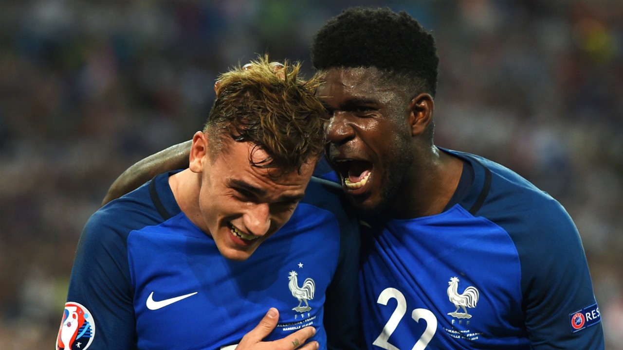 Image result for Griezmann and Umtiti