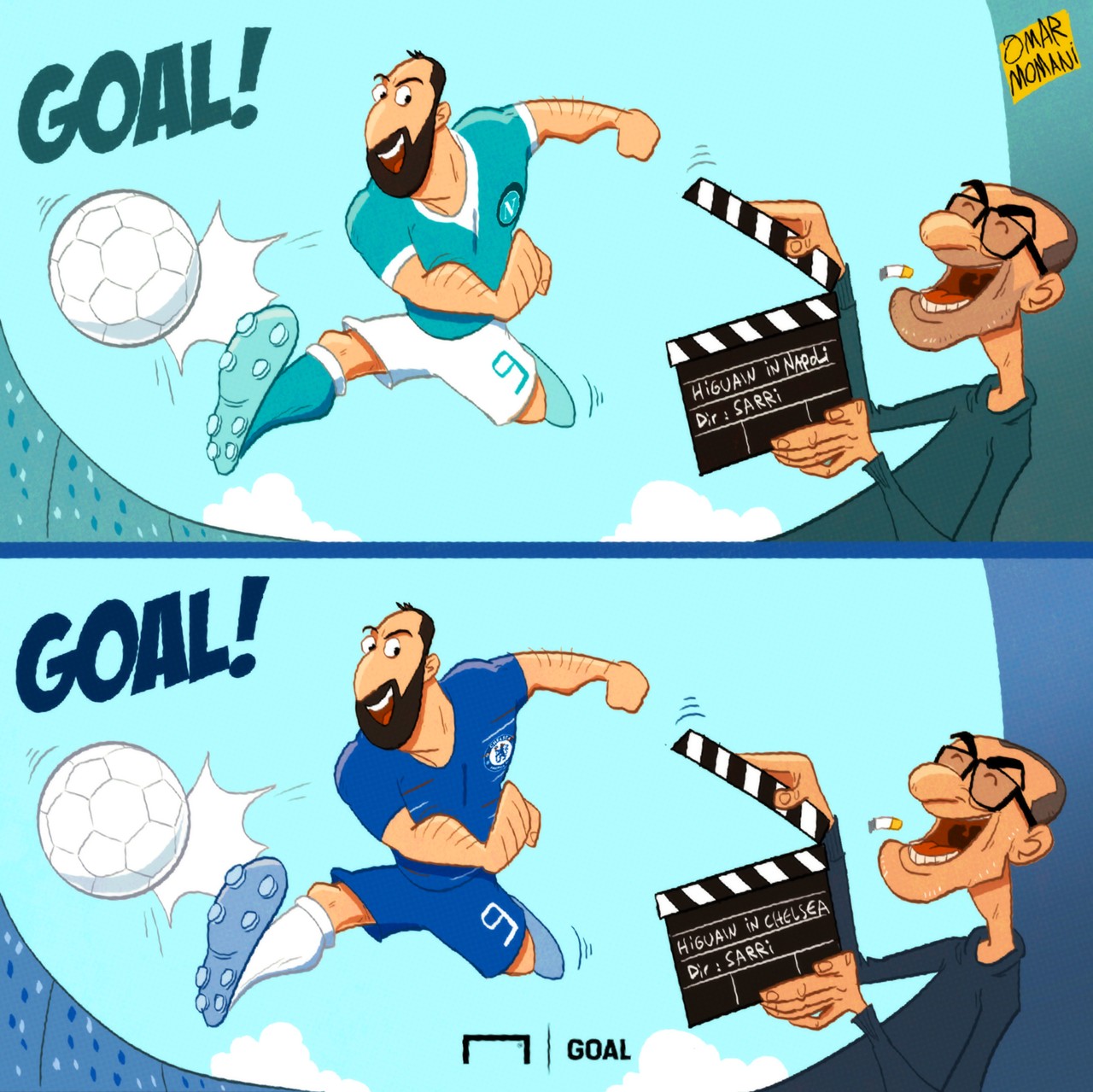 Goal's Cartoon Corner the best football sketches from Omar Momani