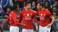 Patrice Evra Cristiano Ronaldo Rio Ferdinand Manchester United