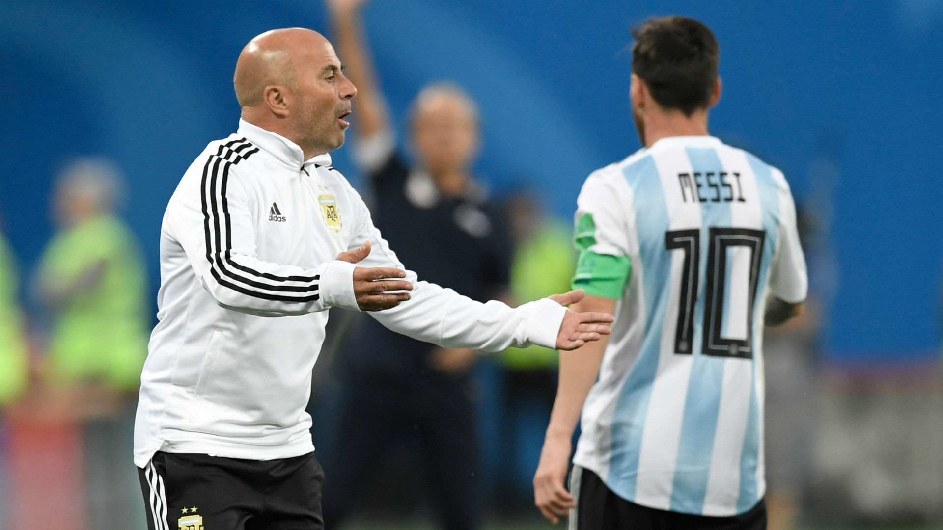 Lionel Messi Sampaoli Argentina Nigeria World Cup Russi 2018 26062018