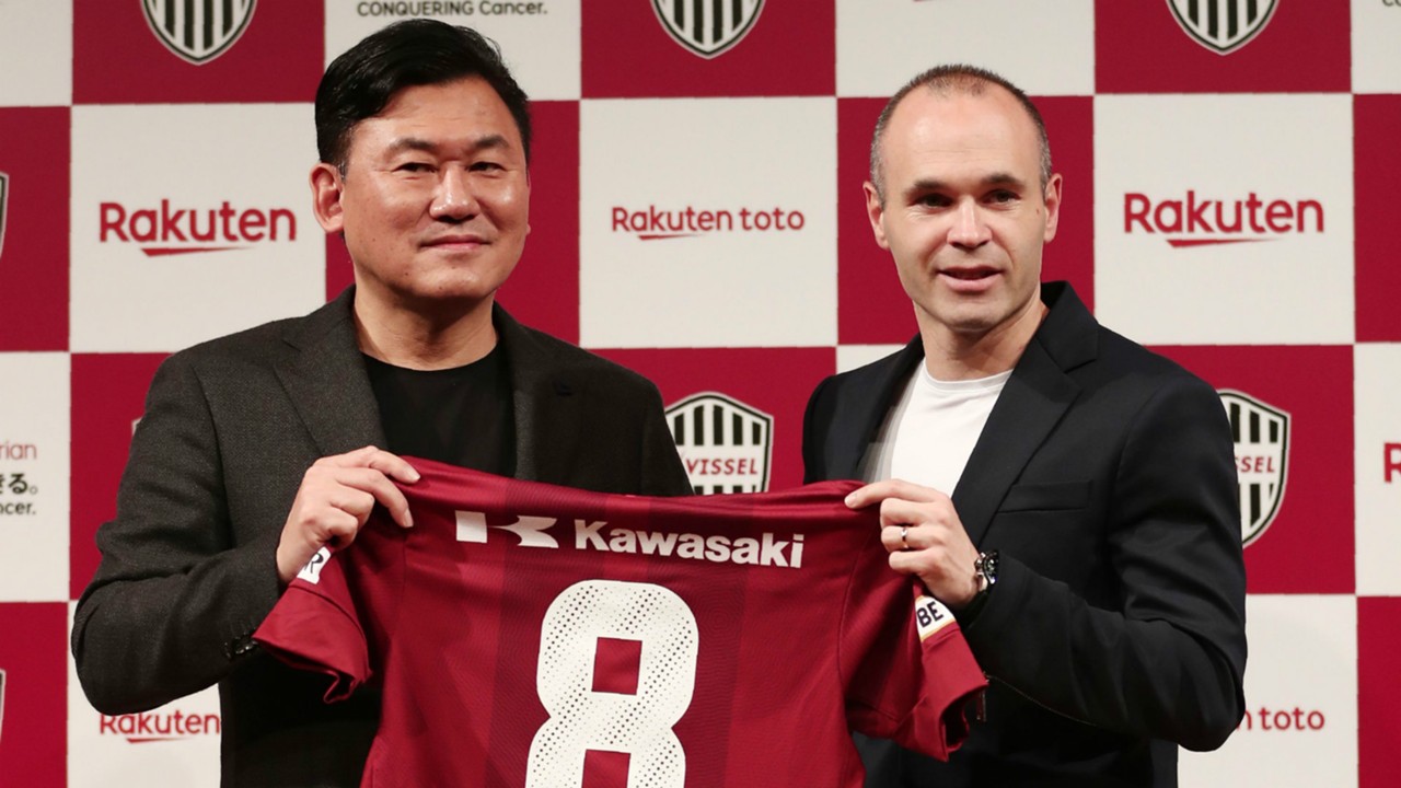 Image result for Barcelona icon Iniesta completes move to Japanese side Vissel Kobe