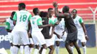 Gor Mahia players celebrate v Chemelil Sugar