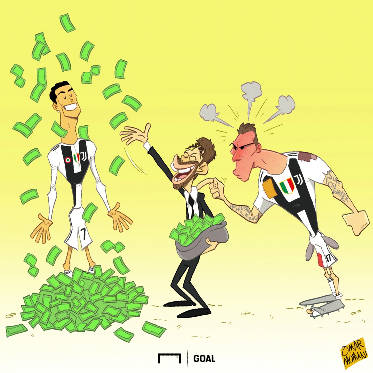 goal s cartoon corner the best football sketches from omar momani