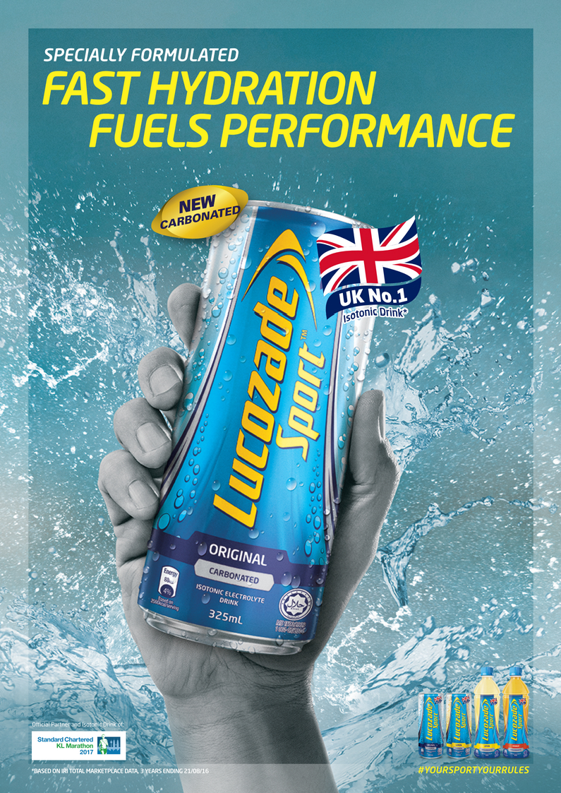 Brand new carbonated Lucozade Sport up for grabs! Just answer these