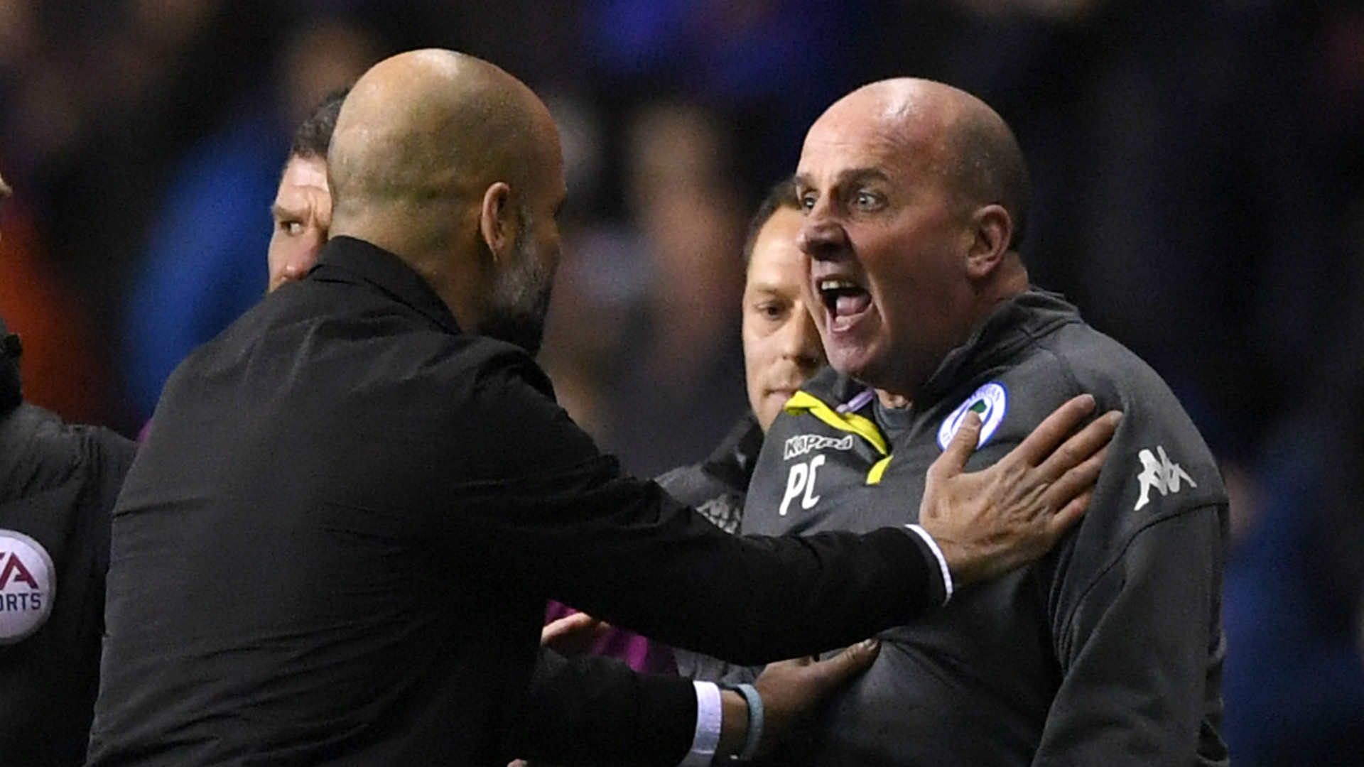 Pep Guardiola Paul Cook Manchester City Wigan Athletic