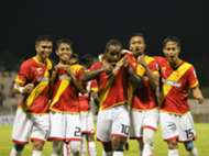 Selangor players celebrate Francis Doe's goal against Pulau Pinang 21/1/2017